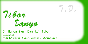 tibor danyo business card